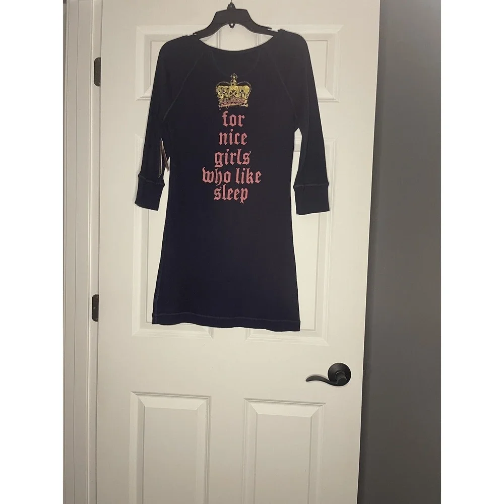 Juicy Couture Pajamas Large Navy With Pink Graphics Nwt Msrp $65.00